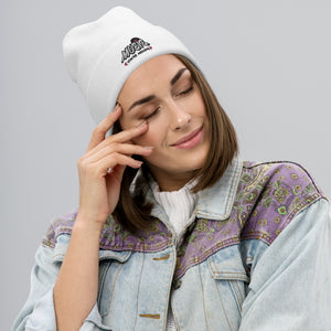 Music You're Missing Pink Embroidered Beanie